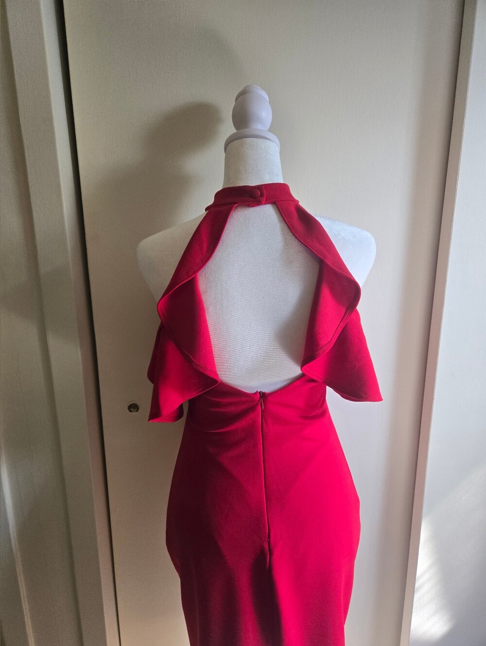 Lulu's Red One-Shoulder Ruffle Bodycon Dress - Picture 2 of 10